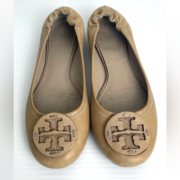 Tory Burch women leather Reva ballet flats nude color size 6 - Picture 2 of 13